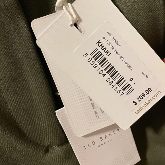 TED BAKER NWT Starme khaki tailored trousers - Picture 14 of 14